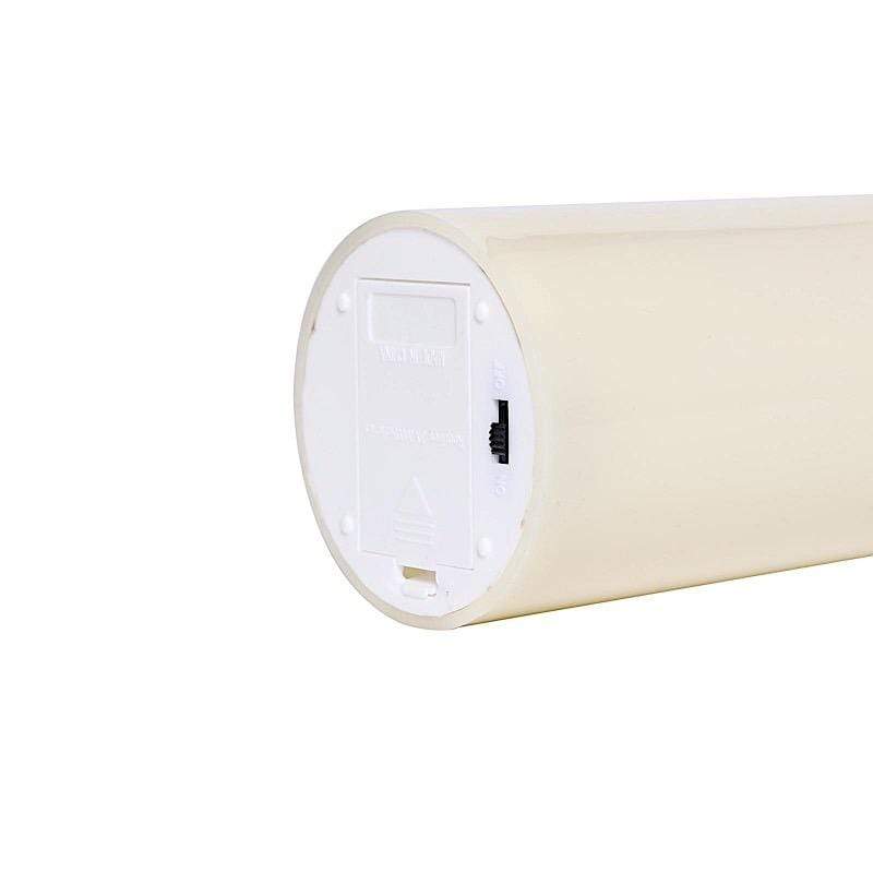 5 pcs 4" 5" 6" tall LED Pillar Candles Lights with Remote Control - Ivory LED_CAND_PL001_SET1_IVR