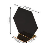 5 pcs 5" tall Hexagon Acrylic Stands Table Numbers Holders