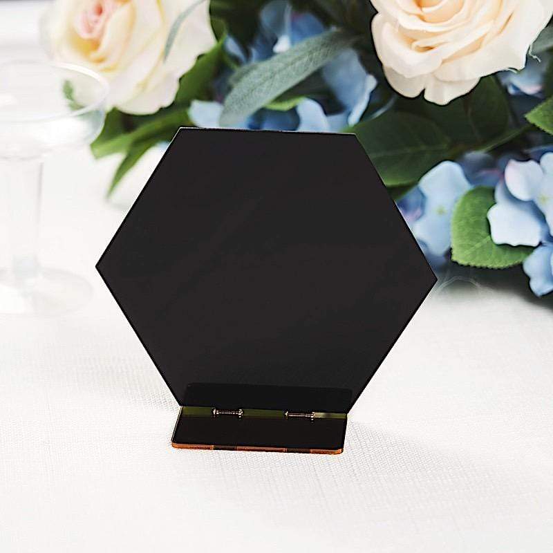 5 pcs 5" tall Hexagon Acrylic Stands Table Numbers Holders