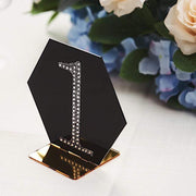 5 pcs 5" tall Hexagon Acrylic Stands Table Numbers Holders
