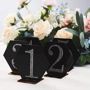 5 pcs 5" tall Hexagon Acrylic Stands Table Numbers Holders
