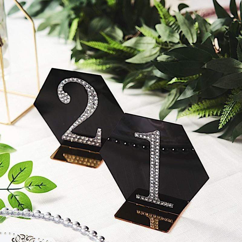 5 pcs 5" tall Hexagon Acrylic Stands Table Numbers Holders