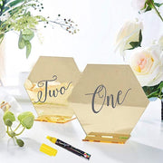5 pcs 5" tall Hexagon Acrylic Stands Table Numbers Holders