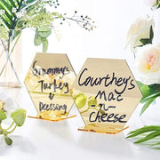 5 pcs 5" tall Hexagon Acrylic Stands Table Numbers Holders