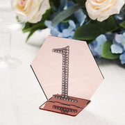 5 pcs 5" tall Hexagon Acrylic Stands Table Numbers Holders
