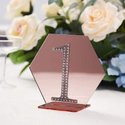 5 pcs 5" tall Hexagon Acrylic Stands Table Numbers Holders