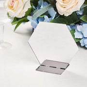 5 pcs 5" tall Hexagon Acrylic Stands Table Numbers Holders