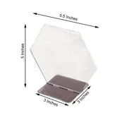 5 pcs 5" tall Hexagon Acrylic Stands Table Numbers Holders