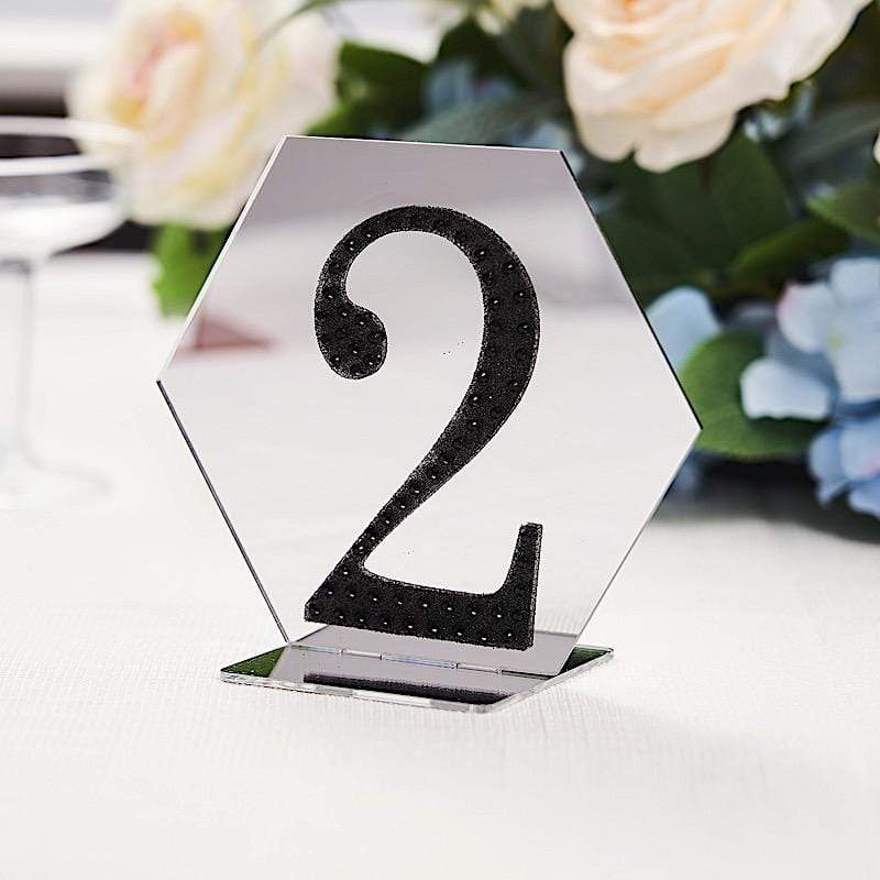 5 pcs 5" tall Hexagon Acrylic Stands Table Numbers Holders