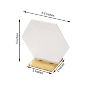 5 pcs 5" tall Hexagon Acrylic Stands Table Numbers Holders