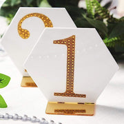 5 pcs 5" tall Hexagon Acrylic Stands Table Numbers Holders
