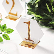 5 pcs 5" tall Hexagon Acrylic Stands Table Numbers Holders