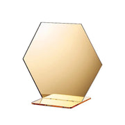 5 pcs 5" tall Hexagon Acrylic Stands Table Numbers Holders FAV_BOARD03_5_GOLD