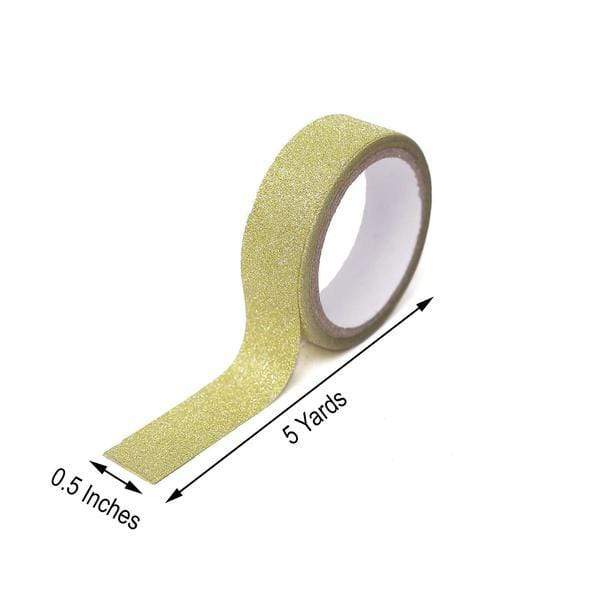 5 pcs 5 yards Self-Adhesive Glittery Washi Tapes