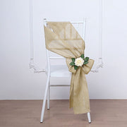 5 pcs 6" x 108" Faux Burlap Chair Sashes
