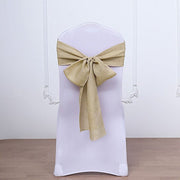 5 pcs 6" x 108" Faux Burlap Chair Sashes