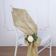 5 pcs 6" x 108" Faux Burlap Chair Sashes