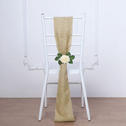 5 pcs 6" x 108" Faux Burlap Chair Sashes