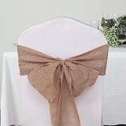 5 pcs 6" x 108" Faux Burlap Chair Sashes