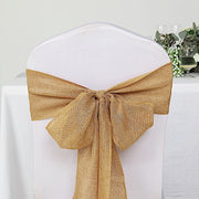 5 pcs 6" x 108" Faux Burlap Chair Sashes