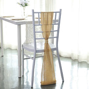5 pcs 6" x 108" Faux Burlap Chair Sashes