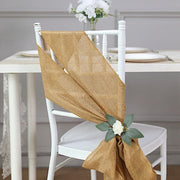 5 pcs 6" x 108" Faux Burlap Chair Sashes