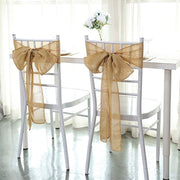 5 pcs 6" x 108" Faux Burlap Chair Sashes