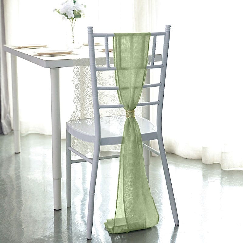 5 pcs 6" x 108" Faux Burlap Chair Sashes