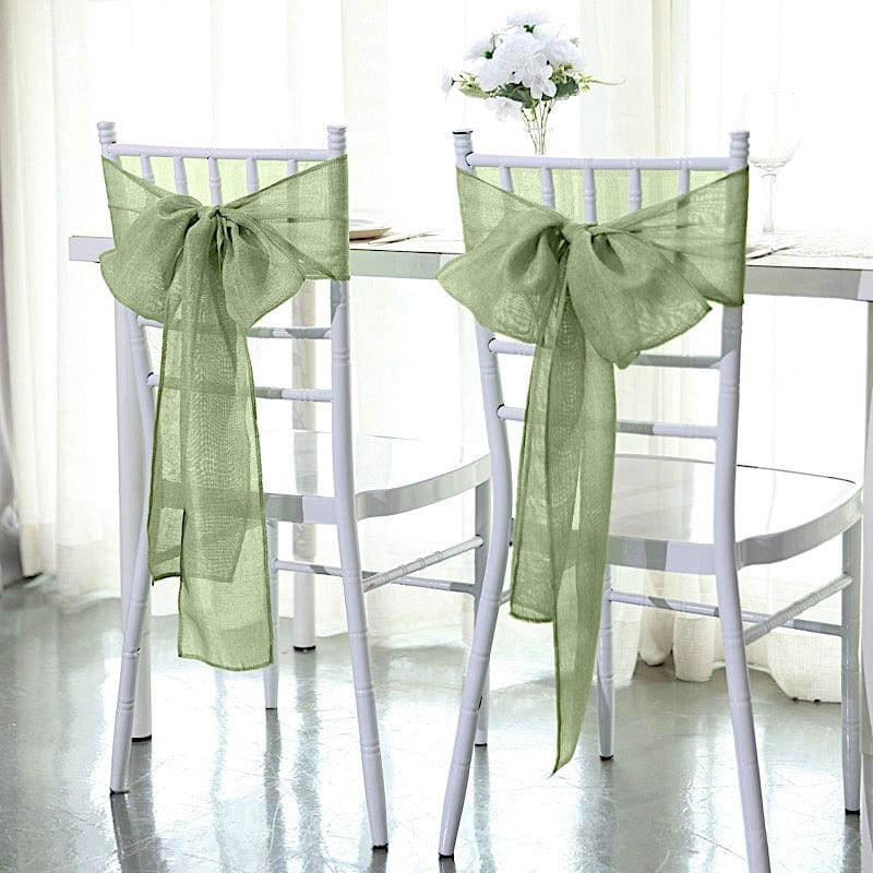 5 pcs 6" x 108" Faux Burlap Chair Sashes