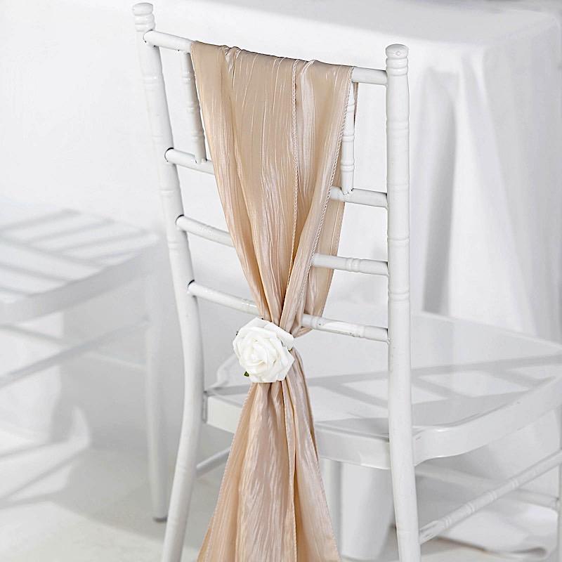 5 pcs Accordion Crinkle Taffeta Chair Sashes