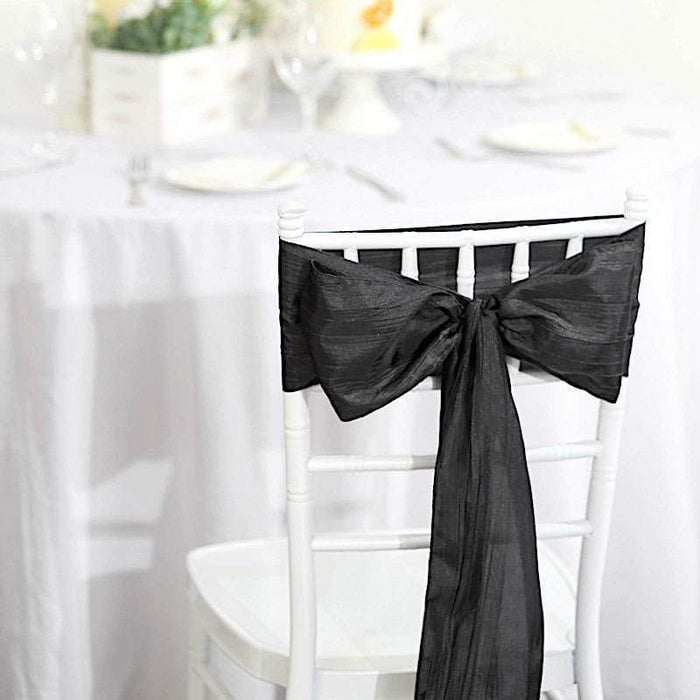 5 Crinkle Accordion Taffeta Chair Sashes Wedding Decorations