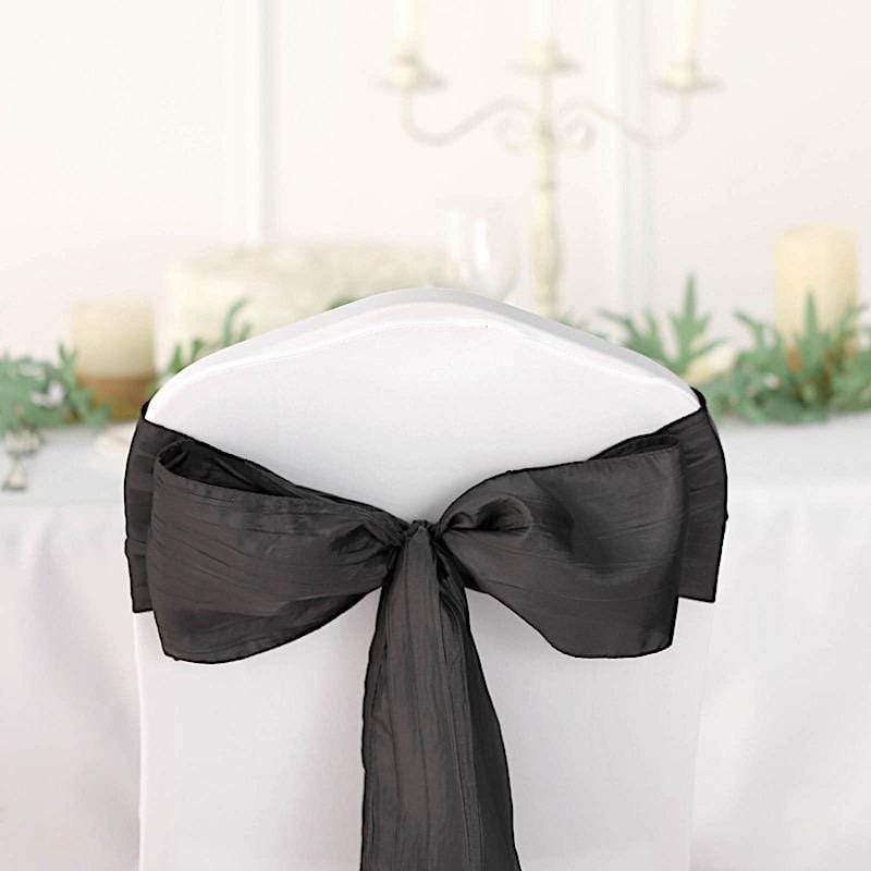 5 pcs Accordion Crinkle Taffeta Chair Sashes