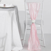 5 pcs Accordion Crinkle Taffeta Chair Sashes