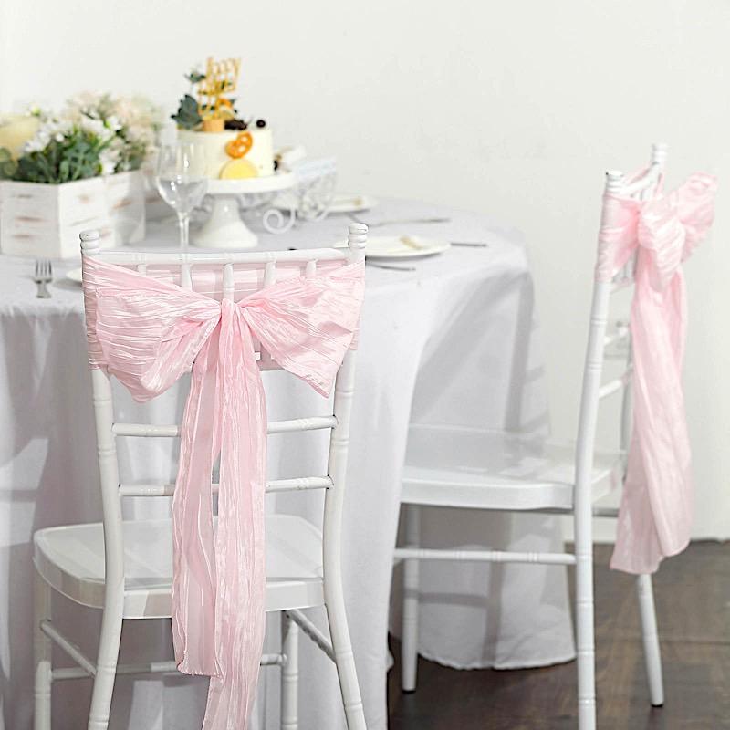 5 pcs Accordion Crinkle Taffeta Chair Sashes