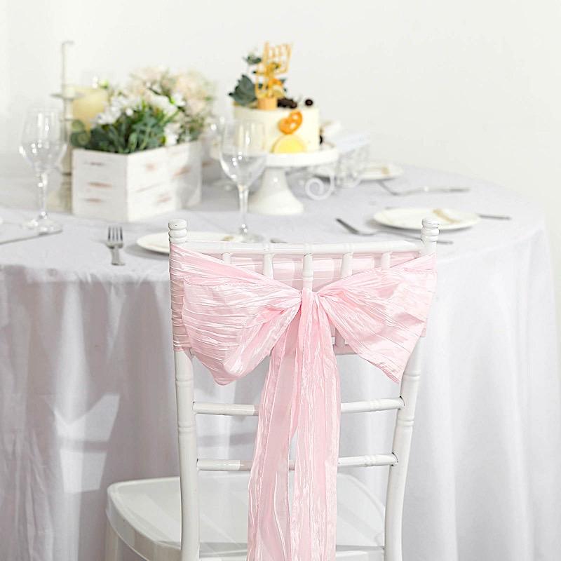 5 pcs Accordion Crinkle Taffeta Chair Sashes
