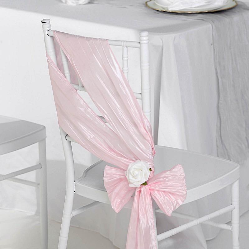 5 pcs Accordion Crinkle Taffeta Chair Sashes