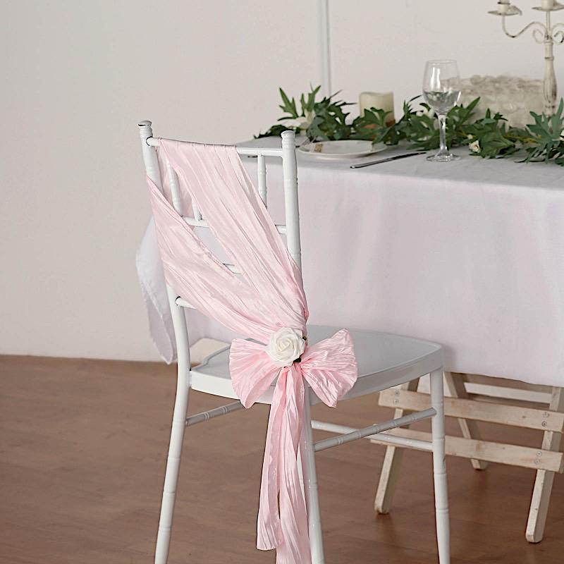 5 pcs Accordion Crinkle Taffeta Chair Sashes