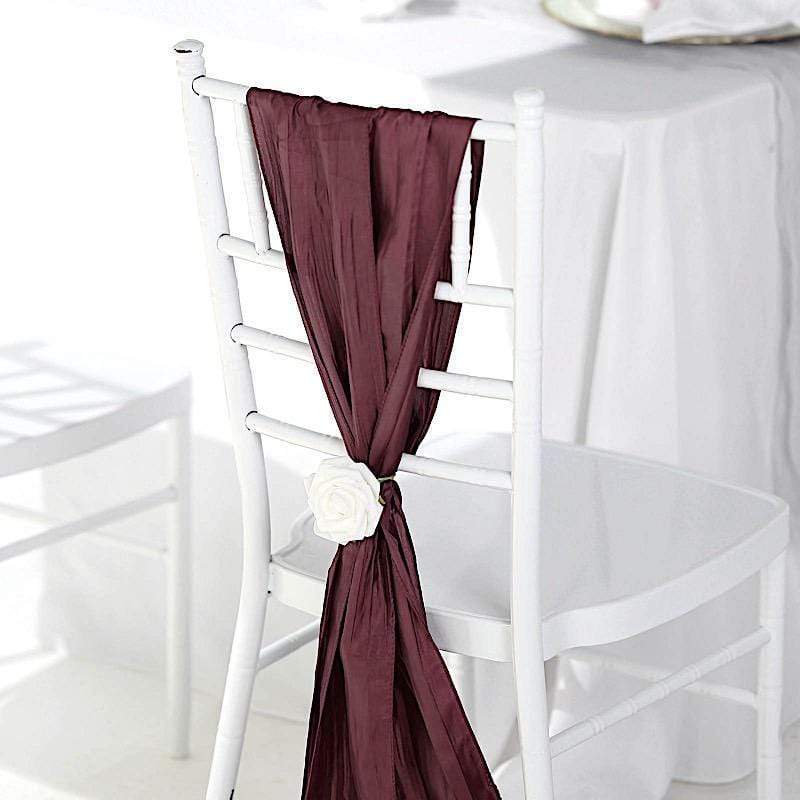 5 pcs Accordion Crinkle Taffeta Chair Sashes