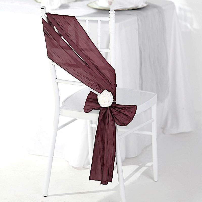 5 pcs Accordion Crinkle Taffeta Chair Sashes