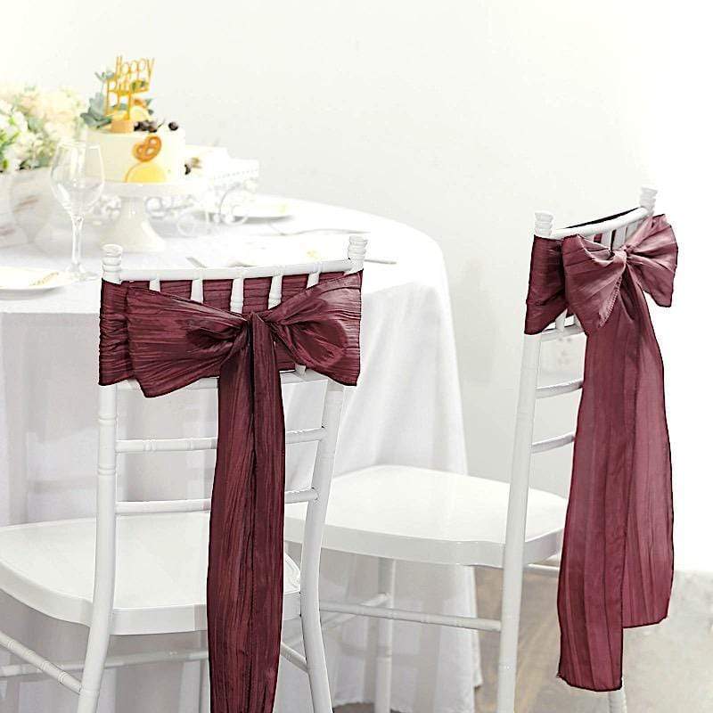 5 pcs Accordion Crinkle Taffeta Chair Sashes
