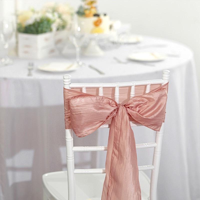 5 pcs Accordion Crinkle Taffeta Chair Sashes