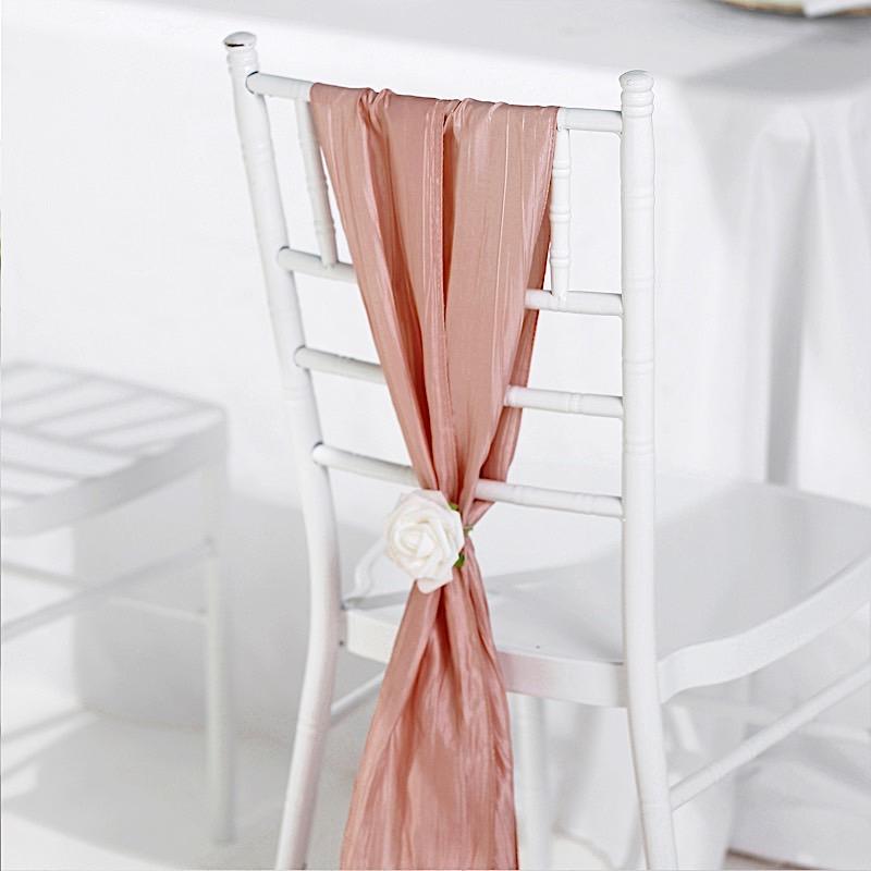 5 pcs Accordion Crinkle Taffeta Chair Sashes