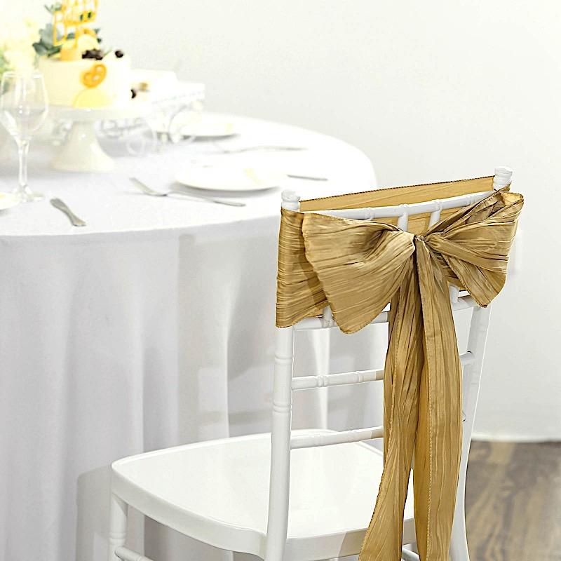 5 pcs Accordion Crinkle Taffeta Chair Sashes