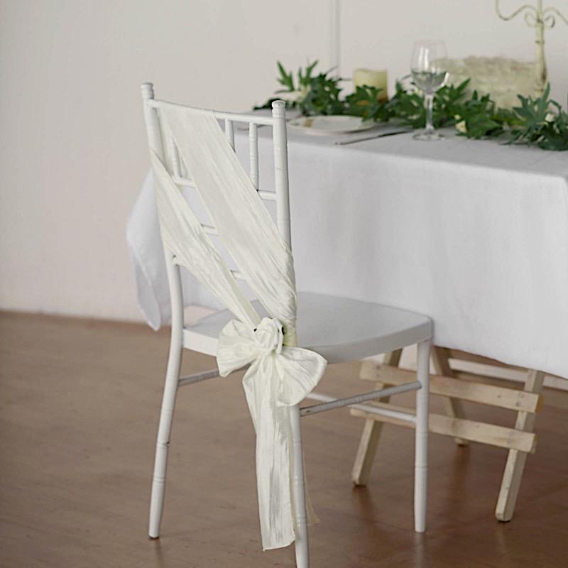 5 pcs Accordion Crinkle Taffeta Chair Sashes