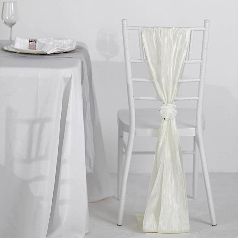 5 pcs Accordion Crinkle Taffeta Chair Sashes