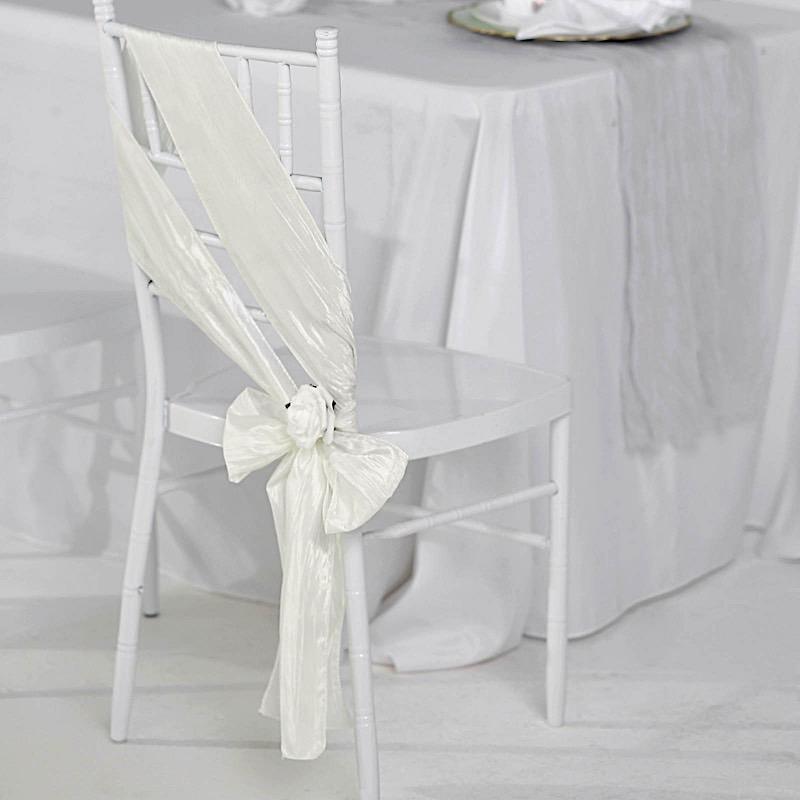 5 pcs Accordion Crinkle Taffeta Chair Sashes