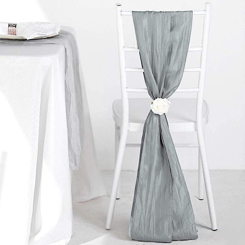 5 pcs Accordion Crinkle Taffeta Chair Sashes