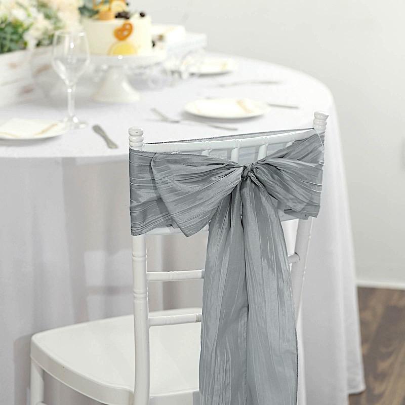 5 pcs Accordion Crinkle Taffeta Chair Sashes