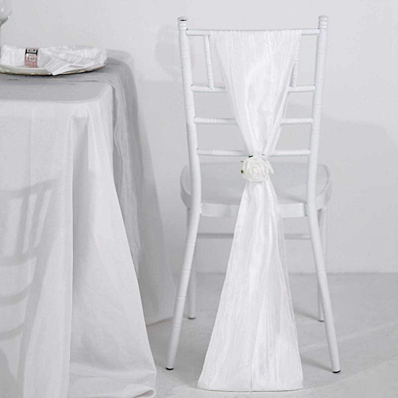 5 pcs Accordion Crinkle Taffeta Chair Sashes