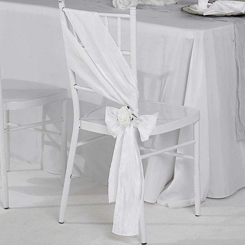 5 pcs Accordion Crinkle Taffeta Chair Sashes